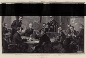 Reunião do Conselho do Gabinete de Guerra no Ministério da Guerra